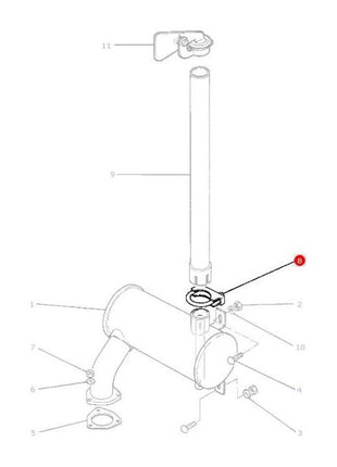 Massey Ferguson - Exhaust Clamp - 2700057M91 - Farming Parts