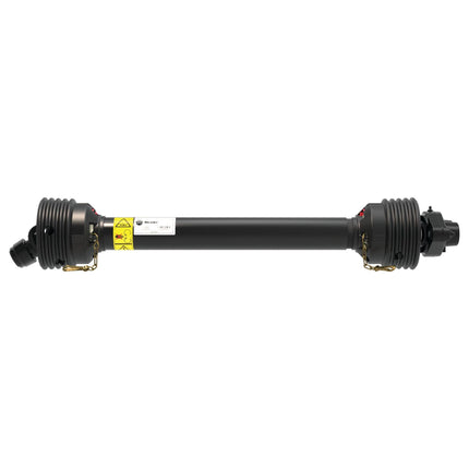 A black, cylindrical PTO Shaft with protective coverings on both ends and labels in the center section, featuring an Italian Series AB6/A6 specification, branded by Sparex. The shaft measures 1210mm in length and has a 1 3/8" x 6 Spline Q.R. to 1 3/8" x 6 Spline Shear Bolt Limiter configuration (S.149193).