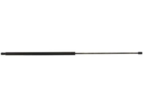 A Sparex Gas Strut (S.149519) in black, featuring a total length of 981 mm and a ram stroke of 450 mm with an extended piston rod, capable of withstanding up to 500 N pressure.