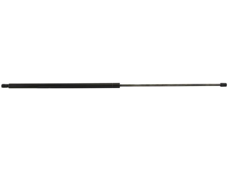 A Sparex Gas Strut (S.149519) in black, featuring a total length of 981 mm and a ram stroke of 450 mm with an extended piston rod, capable of withstanding up to 500 N pressure.