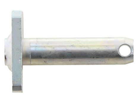 A Lower link pin 22x80mm Cat. 1 (Sparex Part Number: S.149940) by Sparex, featuring a metal cylindrical design with a flat Category 1 Head on one end and a hole near the other end, viewed from the side.