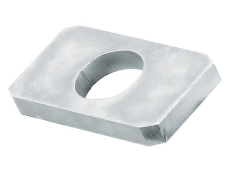 Sparex Lower link plate 35x65mm with a central oval-shaped hole Ø 22mm, featuring slightly chamfered edges.