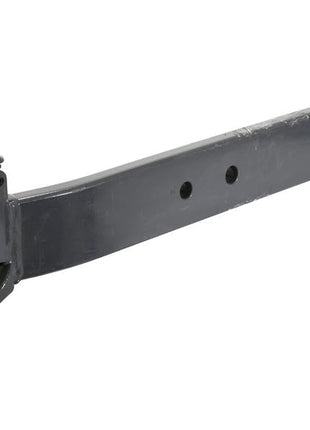 Product Description: The Lower Link Lift Arm - Ball Ø 36mm - Q.R. Hook Cat 3 - LH (Sparex Part Number: S.149955) from Sparex is a metal tow bar with a Cat 3 fitting on one end and holes along its length, designed for towing heavy equipment or vehicles.