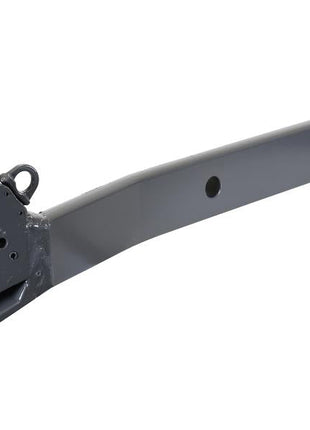 Image of a gray-painted, steel Lower Link Lift Arm from Sparex, featuring a Q.R. Hook Cat 3 on one end and a Ball Ø 36mm attachment point on the other, Sparex Part Number: S.149956.