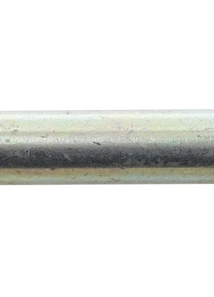 Close-up image of the Sparex Lower Link Pin 28x112mm Cat. 2 (Sparex Part Number: S.150022) featuring a circular hole on one end, a flattened head on the other, and an optimal working length for various applications.