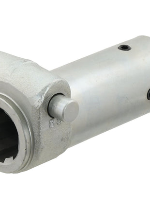 The Sparex PTO Pump Adaptor - Bore ⌀15/16'' x Female spline 1 3/8'' - 6 with Grub Screw. - S.15229 is a cylindrical metal tool featuring a hexagonal opening and multiple small holes along its side, designed for standard duty applications up to 70HP.