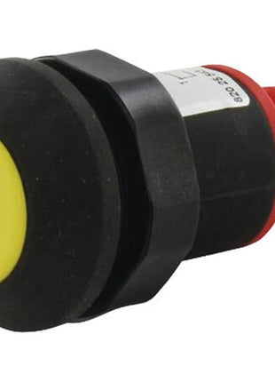 Close-up image of a PTO Switch (Sparex Part Number: S.152380), featuring a black and red rotary switch with a yellow cap displaying a gear symbol and circular arrow, ideal for matching Sparex components or identifying under Tariff Code 8708991055.