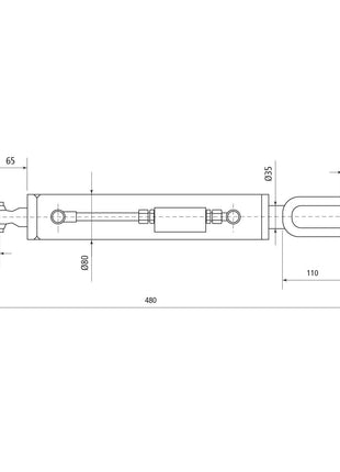 Hydraulic Levelling Box (Supplied with: Hoses), Min. Length: 480mm, Cylinder Bore: 70mm.
 - S.153731 - Farming Parts