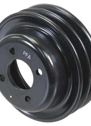 The Water Pump Pulley, branded as Sparex and identified by part number S.155922, is a black metal V-style pulley that features multiple grooves and five holes surrounding a central hole, marked "PFA.