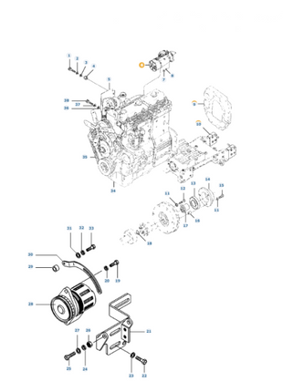 Massey Ferguson - Starter Motor - 6306848M91 - Farming Parts