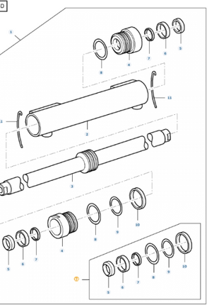 Massey Ferguson - Power Steering Pump Seal Kit - 3488643M91 - Farming Parts