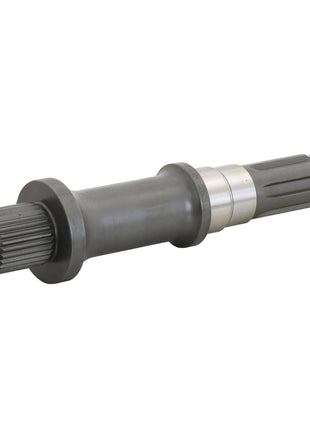 The PTO Shaft - S.16039 by Sparex is a cylindrical metal drive shaft featuring a threaded end, various grooves, and a machined finish, designed for single speed operations at 540 RPM.