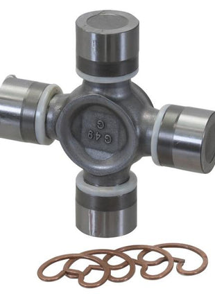 The Sparex Universal Joint (Sparex Part Number: S.161245) measures 107.25 x 30.185mm, features four cylindrical ends, and comes with five C-clips at the bottom.