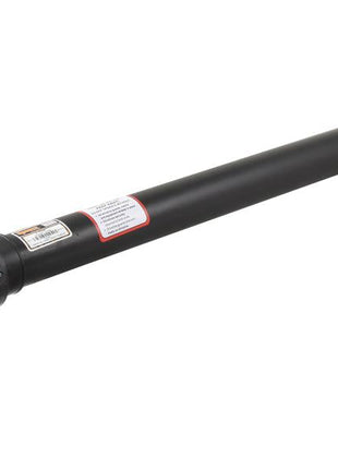 A black, cylindrical Sparex PTO Shaft (S.162396) featuring protective caps and labels with its kilowatt power rating is pictured against a white background.