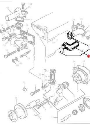 Massey Ferguson - Bypass Hose - 747939M91 - Farming Parts