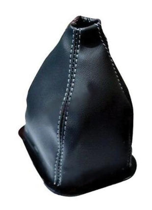 The Gear Lever Boot, Sparex Part Number S.164227, is a black leather gear shift boot with visible stitching along the edges, designed to cover and protect the gear shift lever in a vehicle. This premium accessory from Sparex complies with tariff code 8708409900 and is available through Sparex.