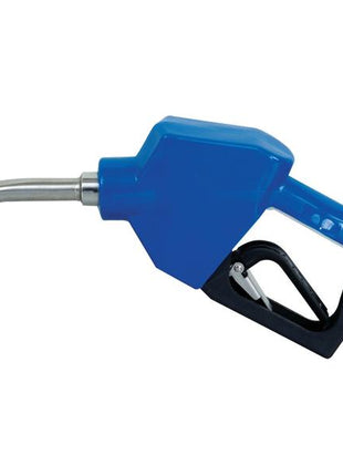 A FuelWorks - AdBlue Plastic Nozzle in blue and black, designed for UREA/DEF applications, identified as Sparex Part Number S.164440, is isolated on a white background.