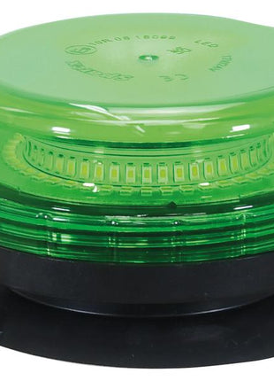 The Sparex LED Rotating Beacon (Green) features a sleek design with a black base and magnetic mounting, offering IP65 weatherproof protection.