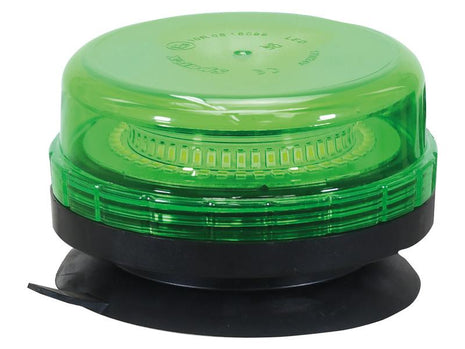 The Sparex LED Rotating Beacon (Green) features a sleek design with a black base and magnetic mounting, offering IP65 weatherproof protection.