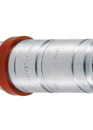 A Sparex Faster Quick Release Hydraulic Coupling with a 1/2'' female body and a 3/8'' BSP male bulkhead, designed for carbon steel hydraulic systems and featuring a rubber seal, can withstand a maximum working pressure of 250 bar.

