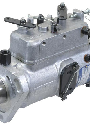 A Sparex silver mechanical fuel injection pump (Sparex Part Number: S.167215), equipped with various bolts, fittings, and connectors on its surface, designed specifically for Perkins Engine applications.