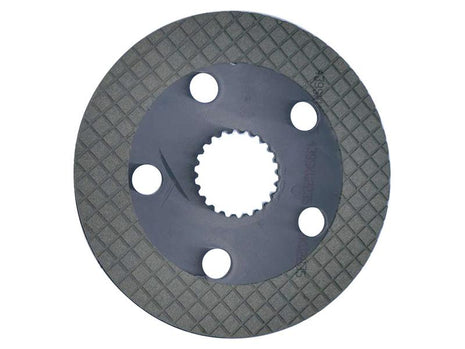 Introducing the Brake Friction Disc (Sparex Part Number: S.168983) - a round metal disc with a diamond-patterned surface, featuring a central hole and multiple smaller holes around the inner circle, enhanced with Sparex for durability.