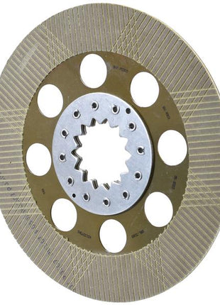 Introducing the Sparex Brake Friction Disc, a circular metal component boasting a textured outer surface, multiple holes around a central hub, and precision-engineered splines for enhanced performance. With an outside diameter of 355mm, it’s identified by Sparex Part Number S.168987.