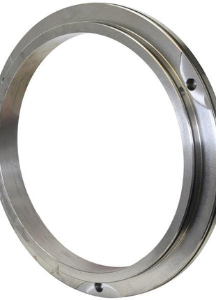 The Sparex Brake Piston (Sparex Part Number: S.168989) is a stainless steel ring with a smooth surface, precisely engineered with an outer diameter and featuring two holes on the inner diameter edge, commonly used as a mechanical component.