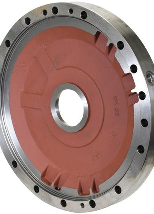 An Intermediate Brake Disc by Sparex (Part Number: S.169024), measuring 445mm in diameter, features a 50mm orange inner section, a central hole, and multiple smaller holes around the outer edge.