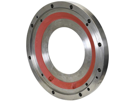 The Sparex Intermediate Brake Disc (Sparex Part Number: S.169026) is a circular metal flange with a red inner ring and multiple bolt holes around the outer edge, featuring precise Outer Ø measurements of 445mm for optimal compatibility.