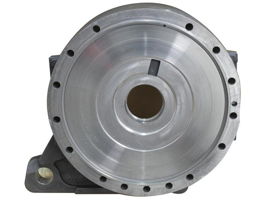 Close-up view of the Intermediate Brake Disc (Sparex Part Number: S.169033) from Sparex, featuring a circular opening at its center and multiple evenly spaced holes around its 445mm perimeter, ideal for parts categorized under the correct tariff code.