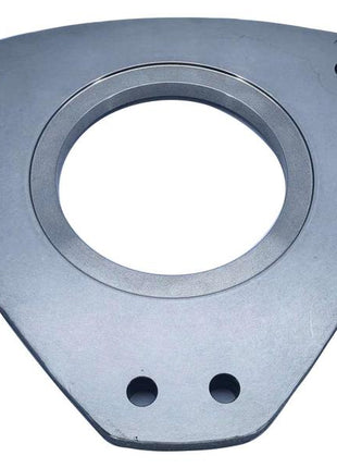 The Sparex Intermediate Brake Disc (Part Number: S.169041) is a triangular metal plate with a large central hole, five smaller peripheral holes, and a durable thickness, measuring 145mm in outer diameter.