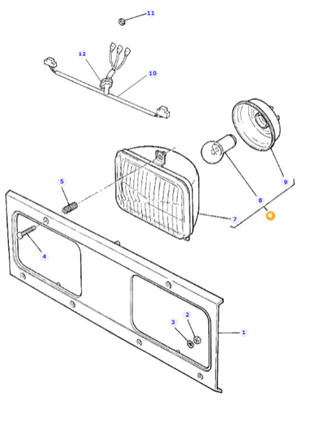 Massey Ferguson - Headlight R/H DIp - 1693944M93 - Farming Parts