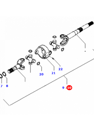 Massey Ferguson - Axle Shaft - 6222574M91 - Farming Parts