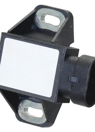 A black electronic sensor with a rectangular body, two mounting holes, a single connector port on one side, and compatible with a 12V power supply. This is the Steering Angle Sensor by Sparex, Part Number: S.170320.