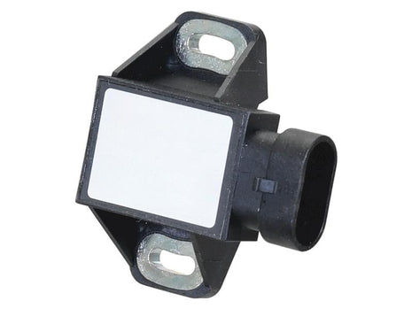 A black electronic sensor with a rectangular body, two mounting holes, a single connector port on one side, and compatible with a 12V power supply. This is the Steering Angle Sensor by Sparex, Part Number: S.170320.