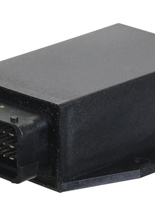 A Sparex black Flasher Control Switch (Part Number: S.170328) features a rectangular electronic device connector with multiple metallic pins arranged in rows, designed to handle up to 12V.