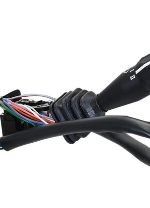 A black Forward/reverse lever Switch (Sparex Part Number: S.170351) with multiple colored wires, a white connector plug, and a 12V lever switch by Sparex.