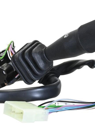 A Forward/reverse lever Switch (Sparex Part Number: S.170354) by Sparex, featuring a black automotive turn signal lever with an attached wiring harness and connector, and a 12V lever switch, displayed on a white background.