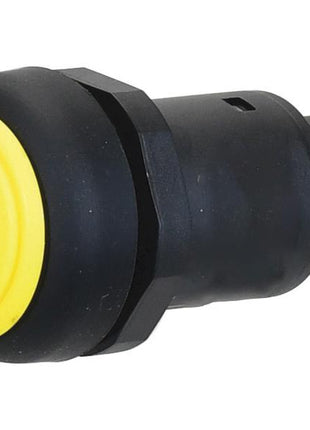 A black and yellow button labeled "ON/OFF" with a gear icon above the text, designed as a 12V Momentary Switch, is offered under the name PTO Switch by Sparex, part number S.170369.