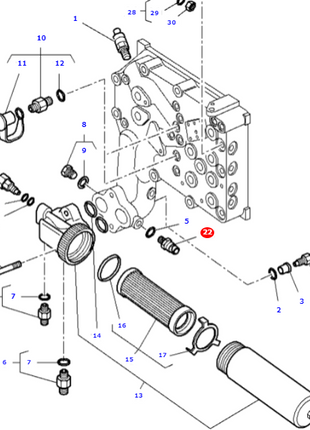 Massey Ferguson - Low Pressure Oil Temperature Sensor - 4358648M3 / 3712668M1 - Farming Parts