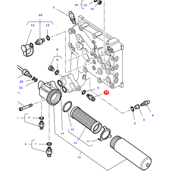 Massey Ferguson - Low Pressure Oil Temperature Sensor - 4358648M3 / 3712668M1 - Farming Parts
