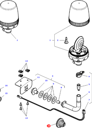 Massey Ferguson - Beacon Grommet - 4354888M2 - Farming Parts