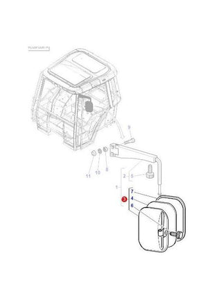 Massey Ferguson - Mirror L/H - 3787152M1 - Farming Parts