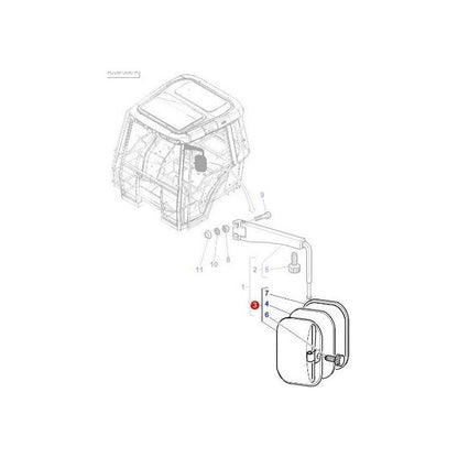 Massey Ferguson - Mirror L/H - 3787152M1 - Farming Parts
