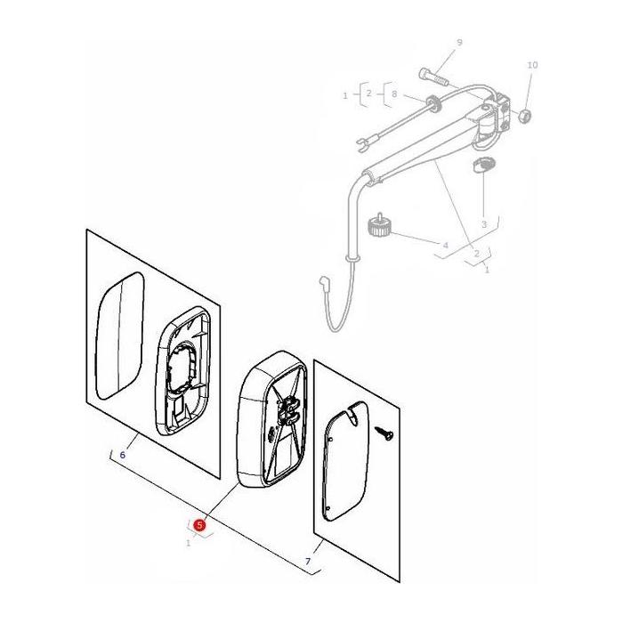 Massey Ferguson - Mirror Heated External - 4289853M91 - Farming Parts