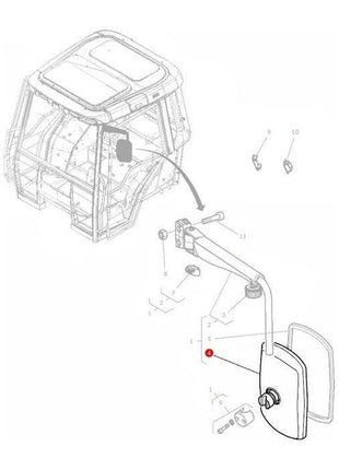 Massey Ferguson - Mirror External - 4288898M91 - Farming Parts