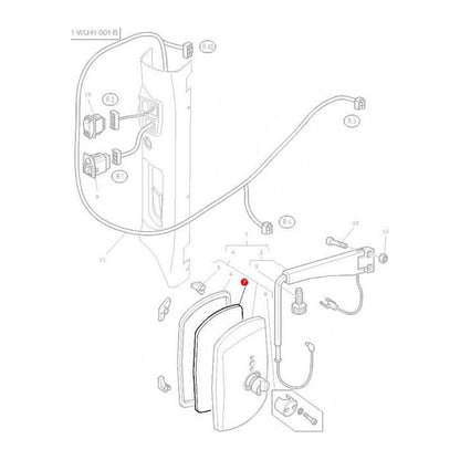 Massey Ferguson - Mirror Glass Electric Control - 3907104M1 - Farming Parts