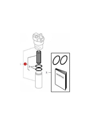 Massey Ferguson - Steering Filter - 4305928M91 - Farming Parts