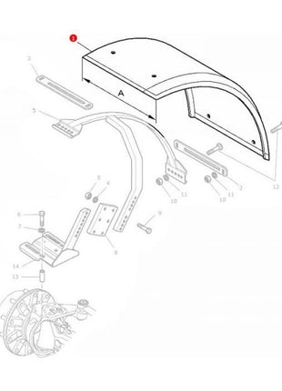 Massey Ferguson - Fender Skin 470mm - 3619229M3 - 3619229M4 - Farming Parts